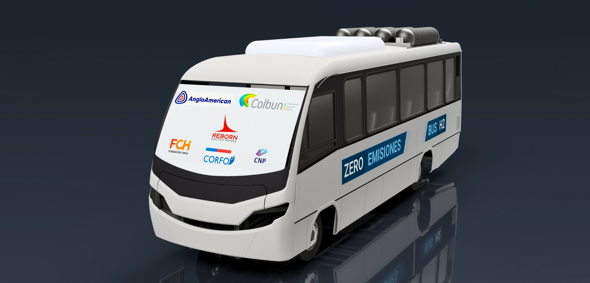 Anglo American se suma a proyecto para desarrollar el primer bus a hidrógeno hecho en Chile
