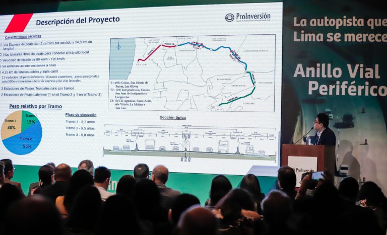 Inversión estimada para el Anillo Vial Periférico asciende a US$ 3,400 millones